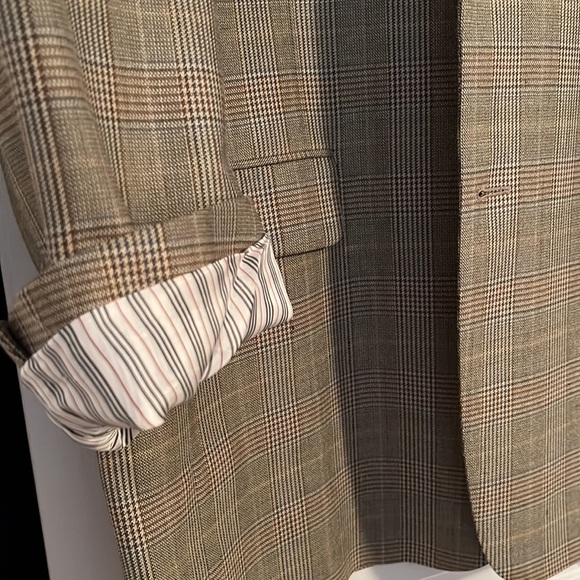 Men’s Burberry silk and wool blazer, T model Kensington. Houndstooth. Size 43R - Picture 7 of 10